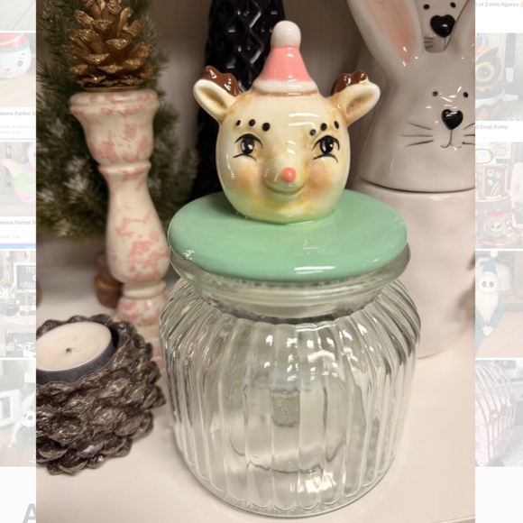 Johanna Parker Reindeer Holiday Jar - Picture 1 of 1